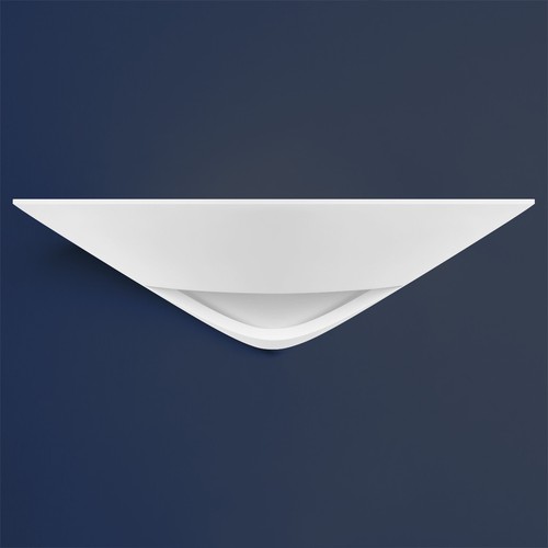 Modern half round moon white - modern,